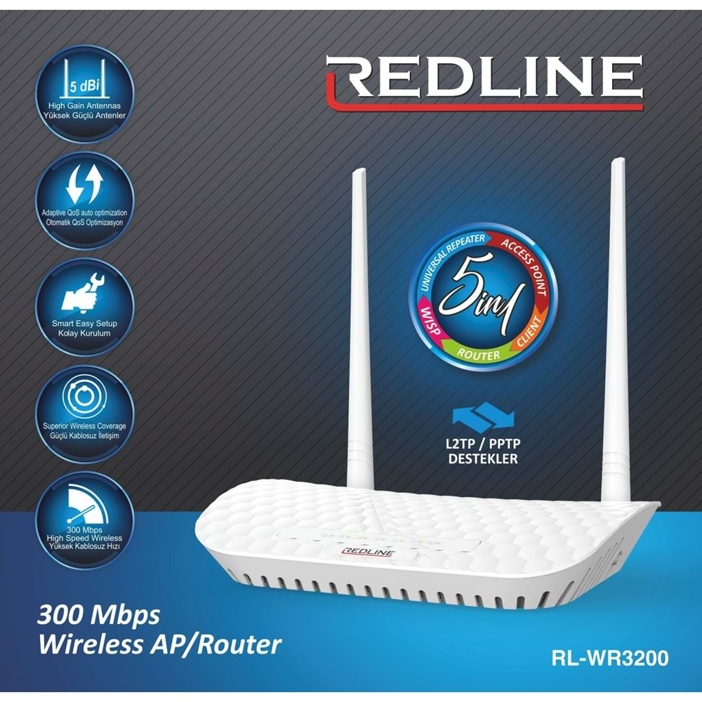 Redline Rl-wr3200 300 Mbps Kablolu/ Kablosuz Acces Point