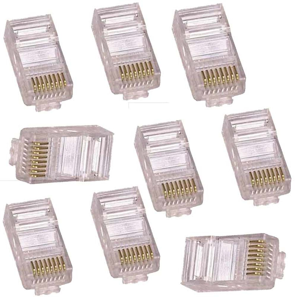 Rj45 CAT5 CAT/6 1.KALİTE SOKET JAK 100 lü PAKET 8P8C