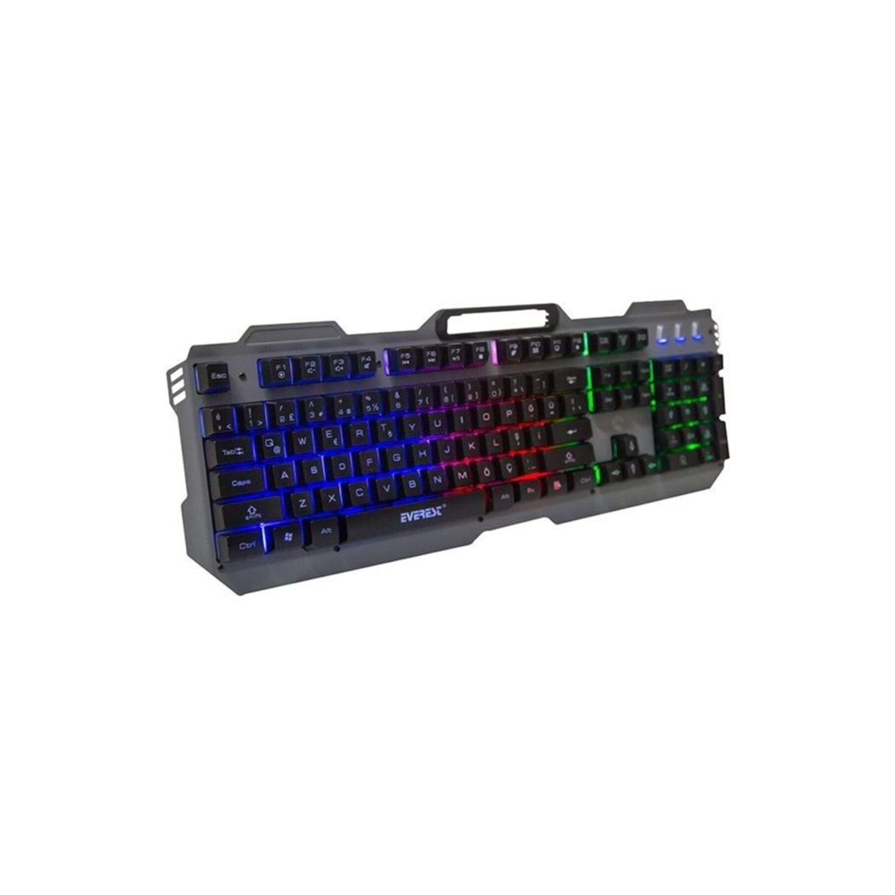 EVEREST KB-197 METAL KASA OYUNCU KLAVYE IŞIKLI