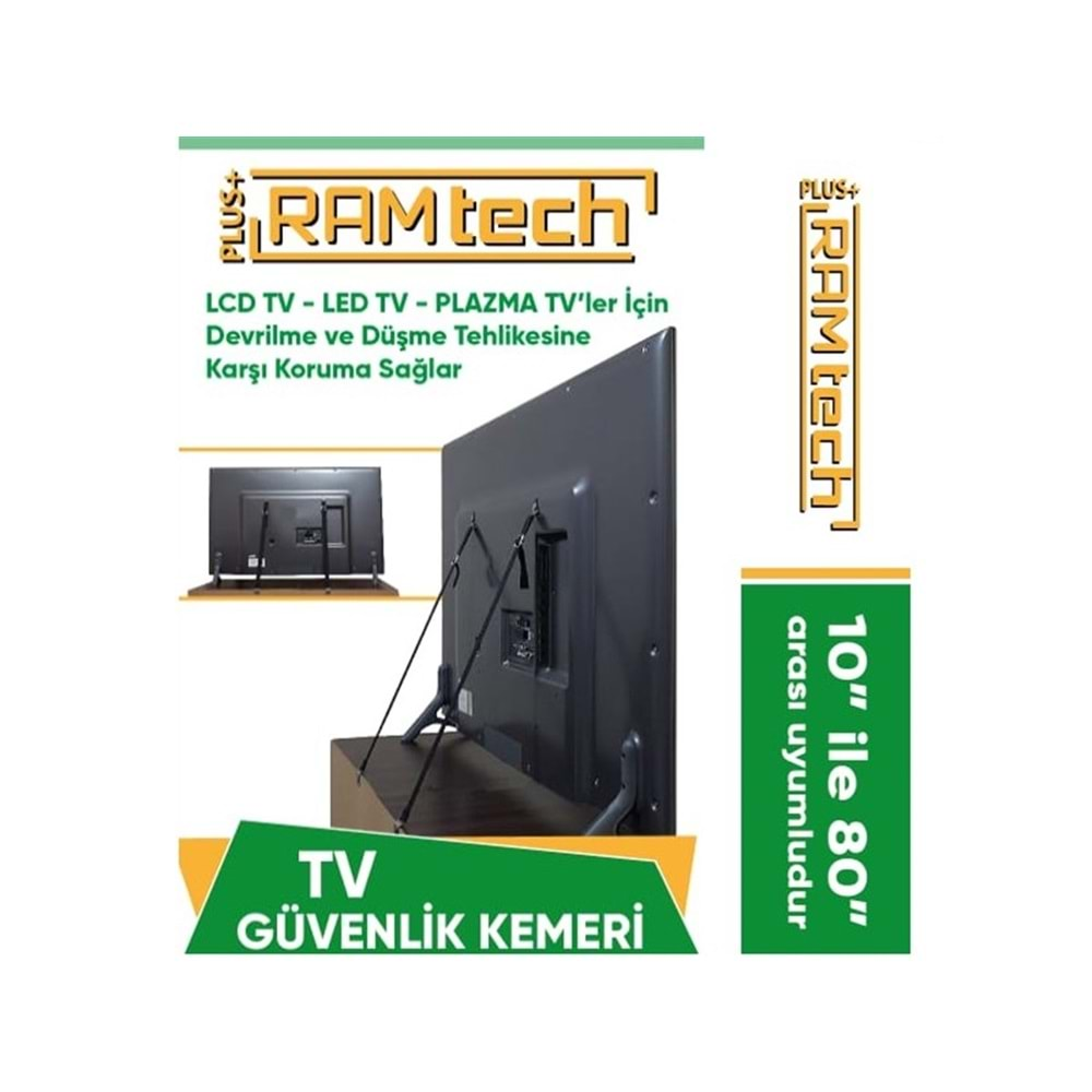 Tv Güvenlik Kemeri 10'' ile 80'' arası uyumlu