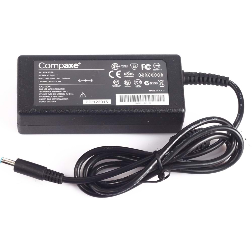 Compaxe Cld-U317 DELL 65W 19.5V 3.34A 4.5*3.0 Uç