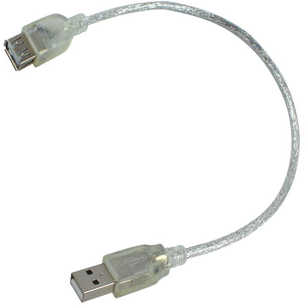 USB UZATMA KABLO 50 CM ŞEFFAF