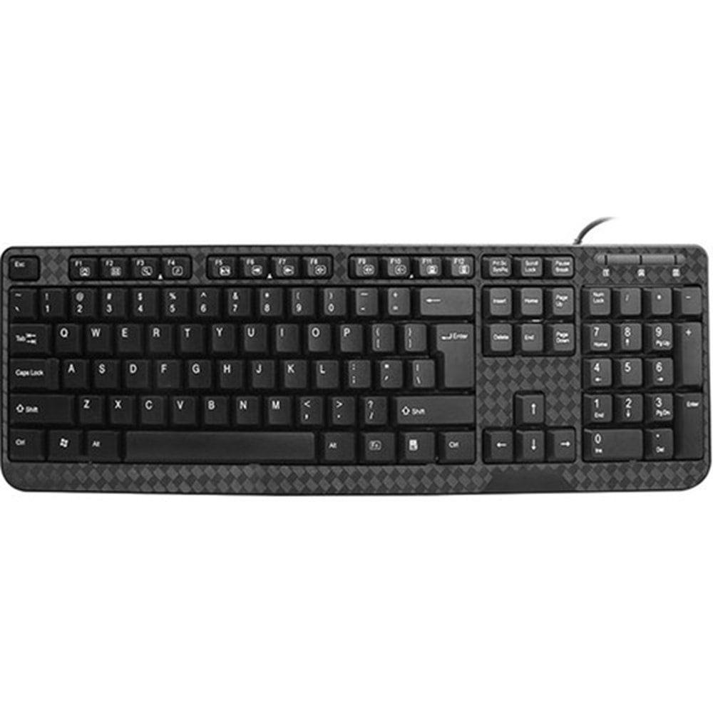 Everest KB-871U Siyah USB US Layout Standart Klavye