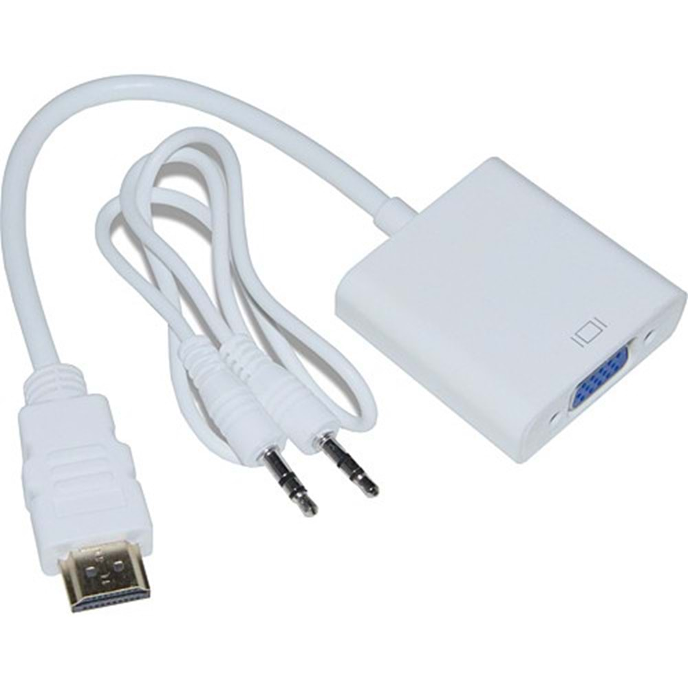 HDMI TO VGA ÇEVİRİCİ STEREO KABLOLU GOLDEEX 3009