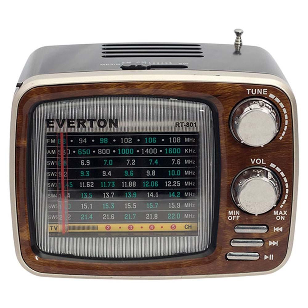 EVERTON RT-801C USB/SD/FM/BLUETOOTH DESTEKLİ NOSTALJİK RADYO