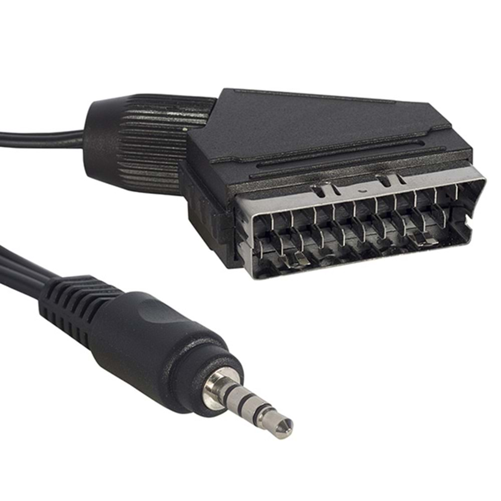 Goldeex Scart Kablo 3.5 mm Av Kısa Jack 1,2 mt