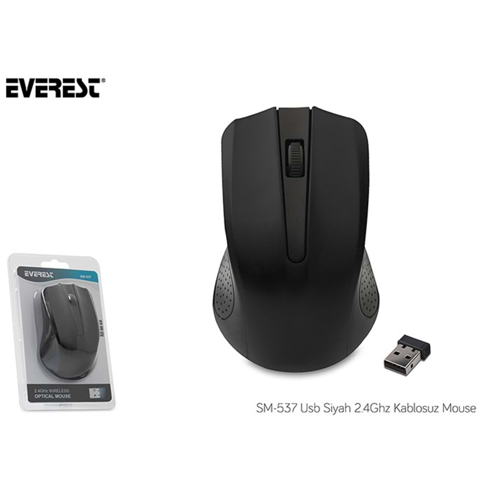 Everest Sm-537 Usb Siyah 2.4Ghz Kablosuz Mouse