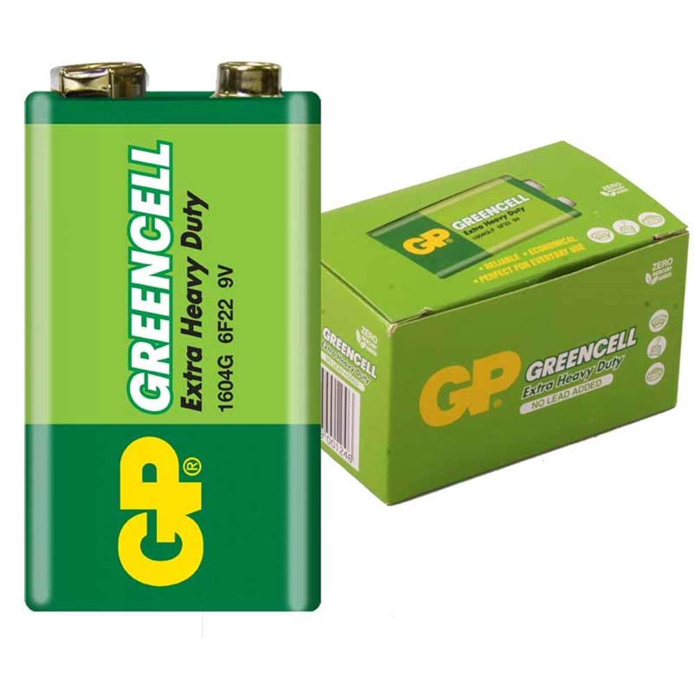 GP 9VOLT PİL 1604G-B GREENCELL (10'LU PAKET)