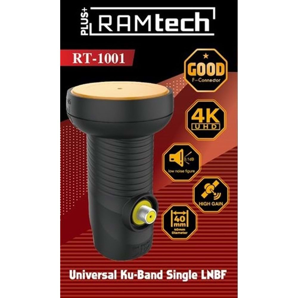 TEKLİ LNB RAMTECH RT-1001 GOLD 0.1DB 4K