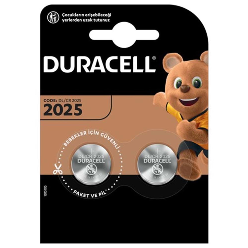 DURACELL CR2025 LİTYUM PİL 2'Lİ PAKET FİYAT