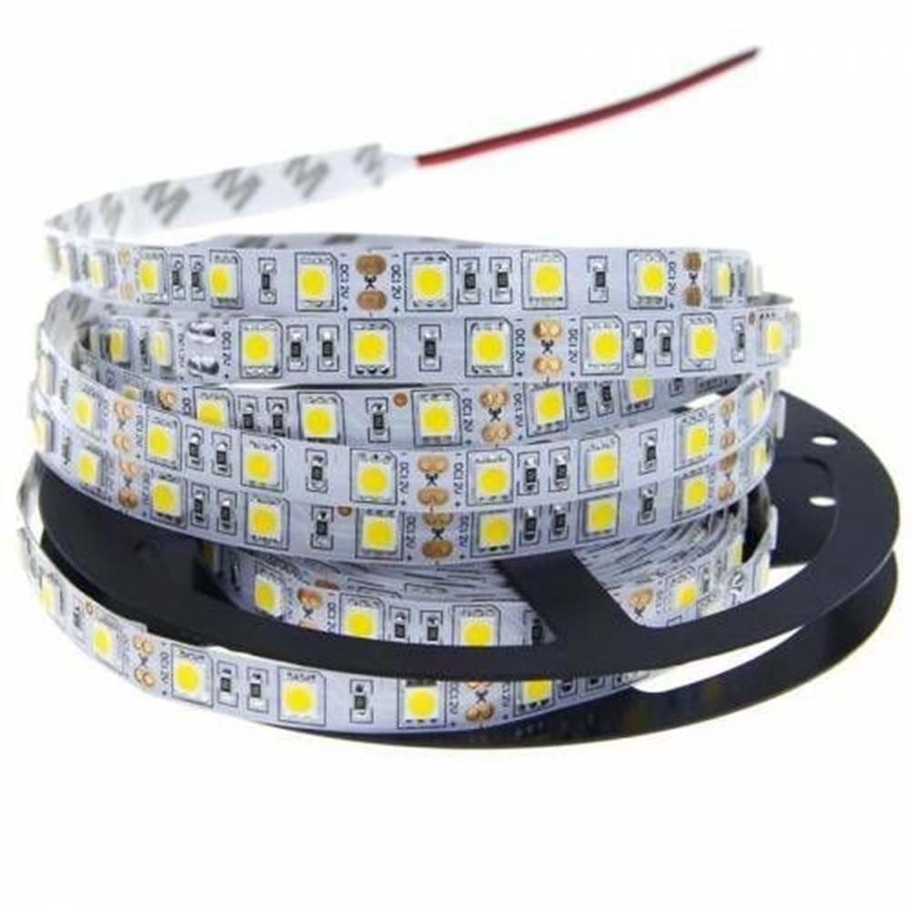 HOROZ ŞERİT LED İÇ MEKAN AMBER SİLİKONSUZ 3 ÇİPLİ 5 MT 40X40MM