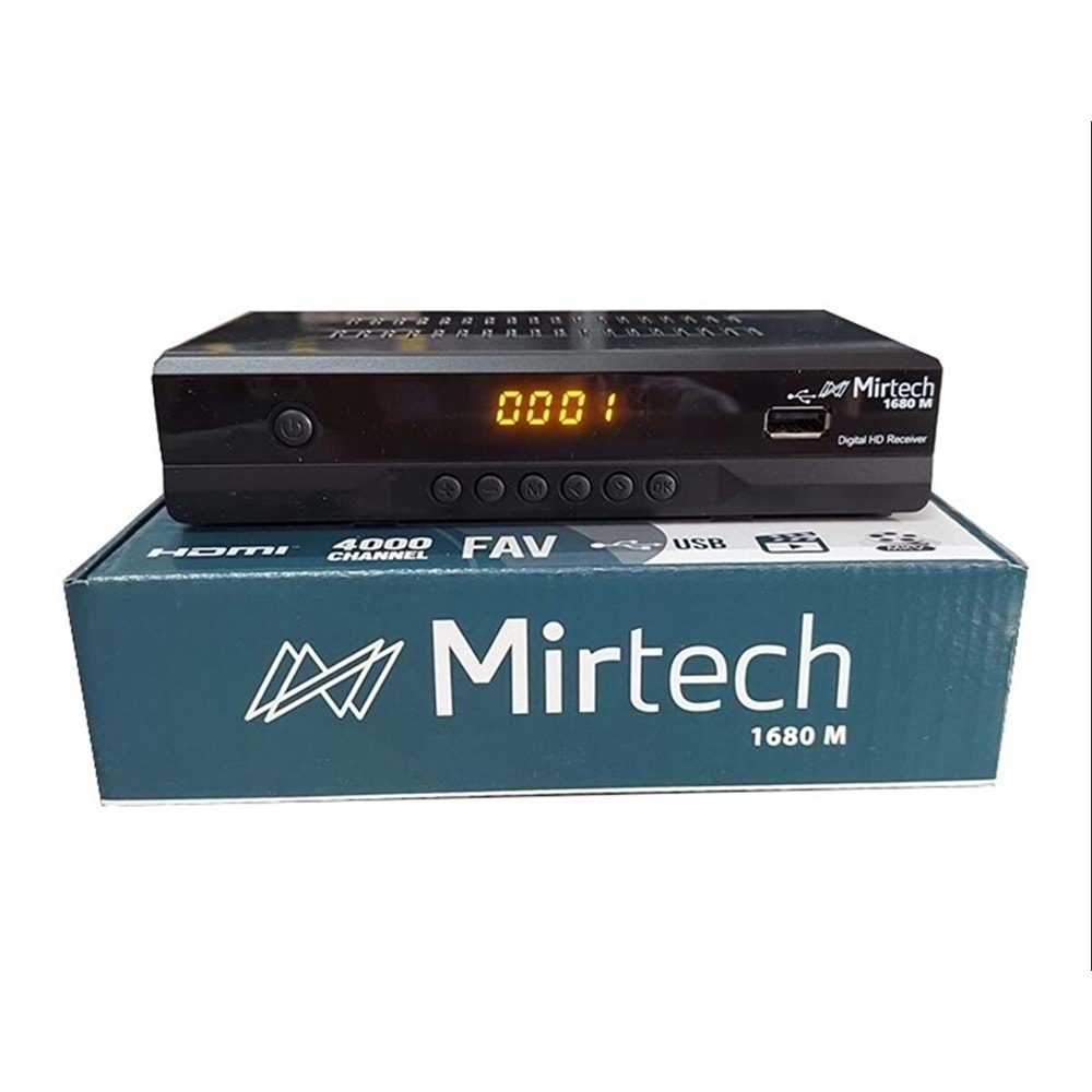 Mirtech 1680G Kasalı Scartlı Full HD Usb Girişli Uydu Alıcısı