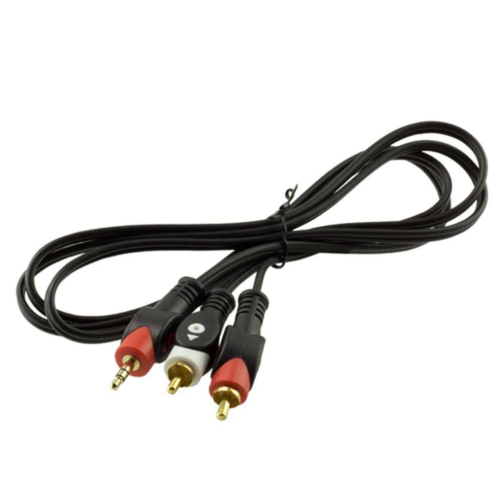 2RCA ERKEK + 3.5 MM STEREO ERKEK 1.5 METRE 1.KALİTE KABLO