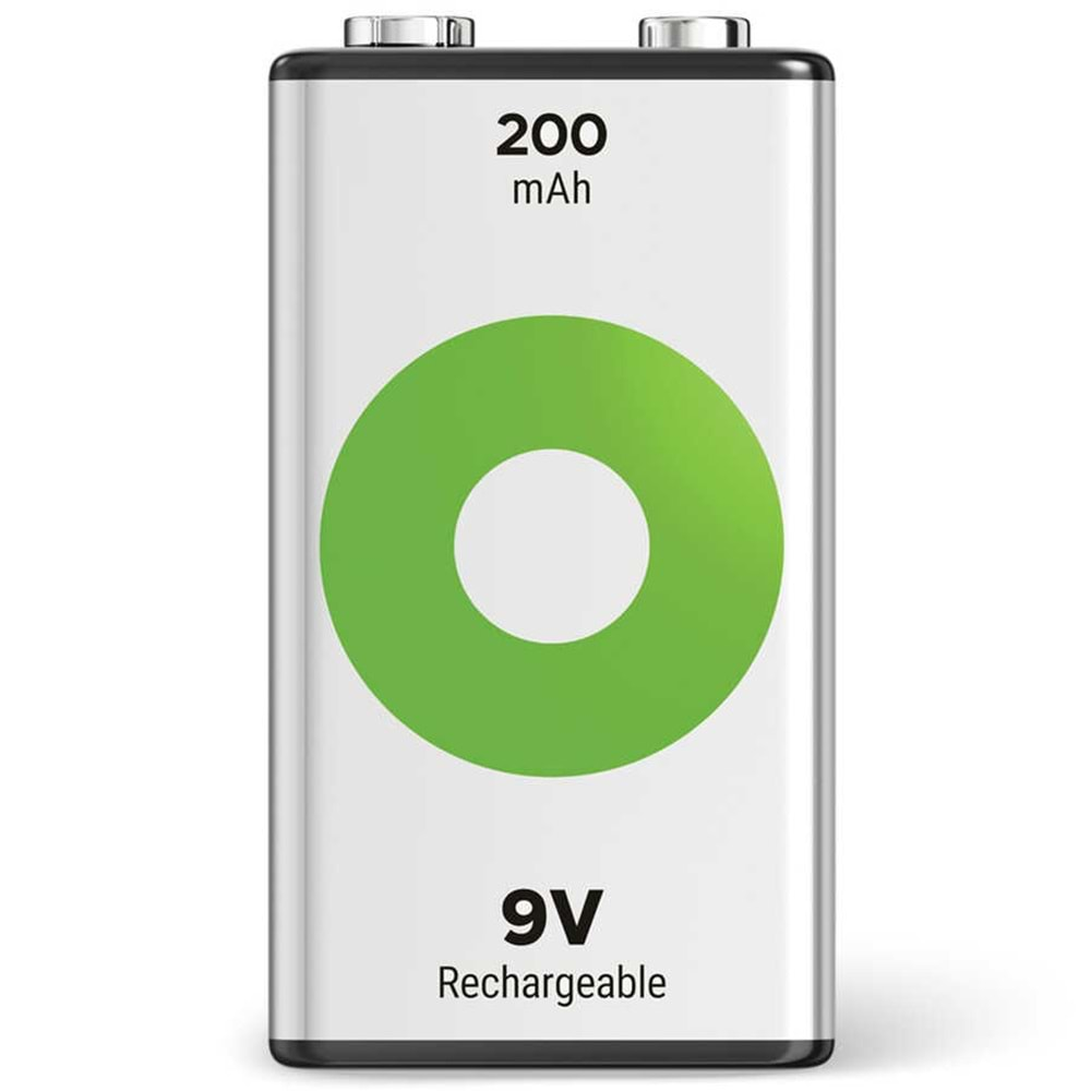 GP RECYKO 9 VOLT - 200 MAH NI-MH ŞARJLI PİL GP20R8H-2E1-(GPRHV208R075)