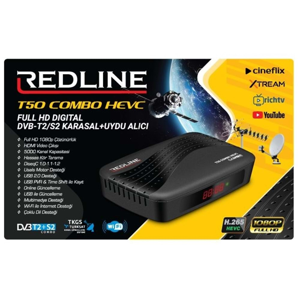 Redline T30 Hd Cable Dvb T2/c Karasal Alıcısı