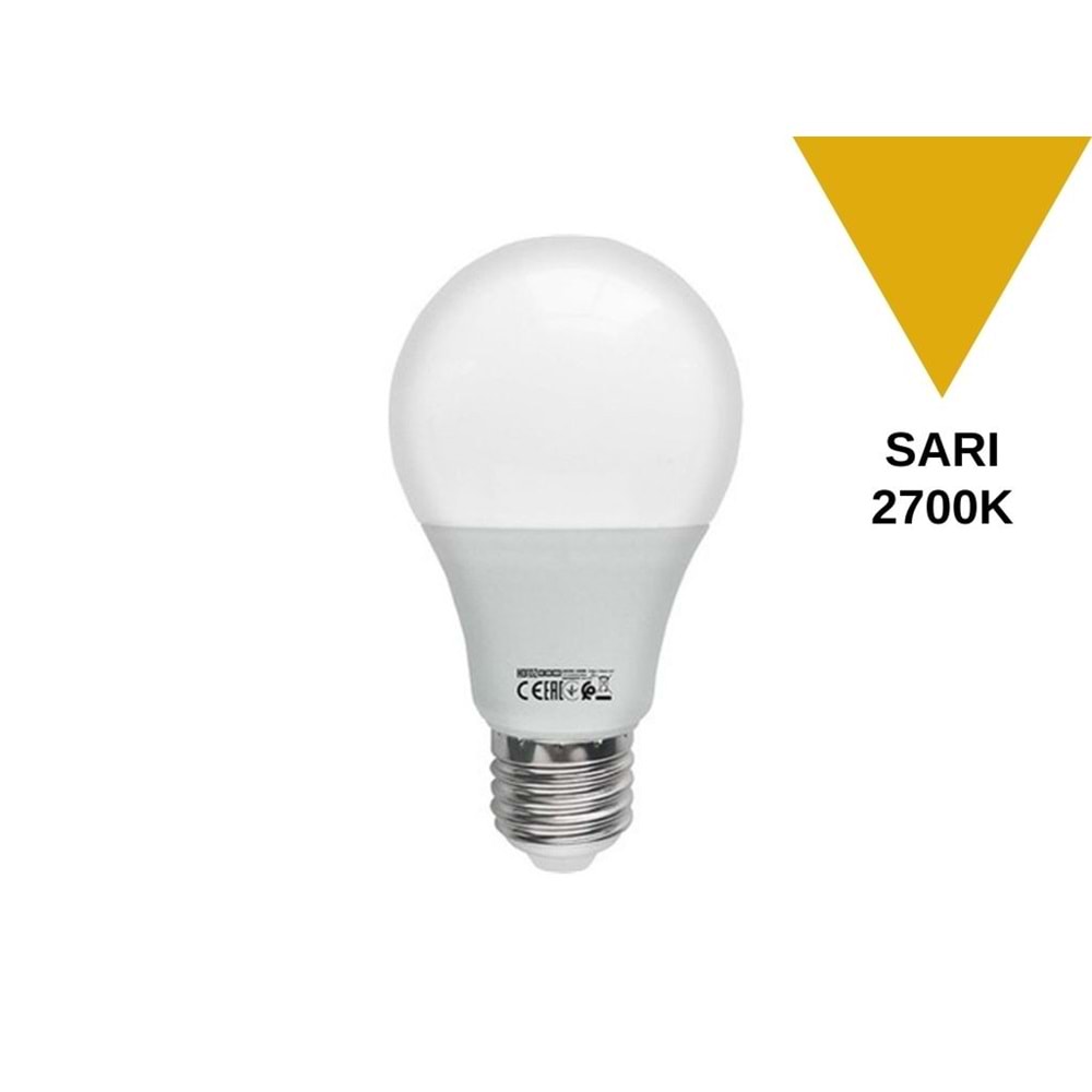 HOROZ EKOLA 7WATT LED AMPUL SARI 2700K