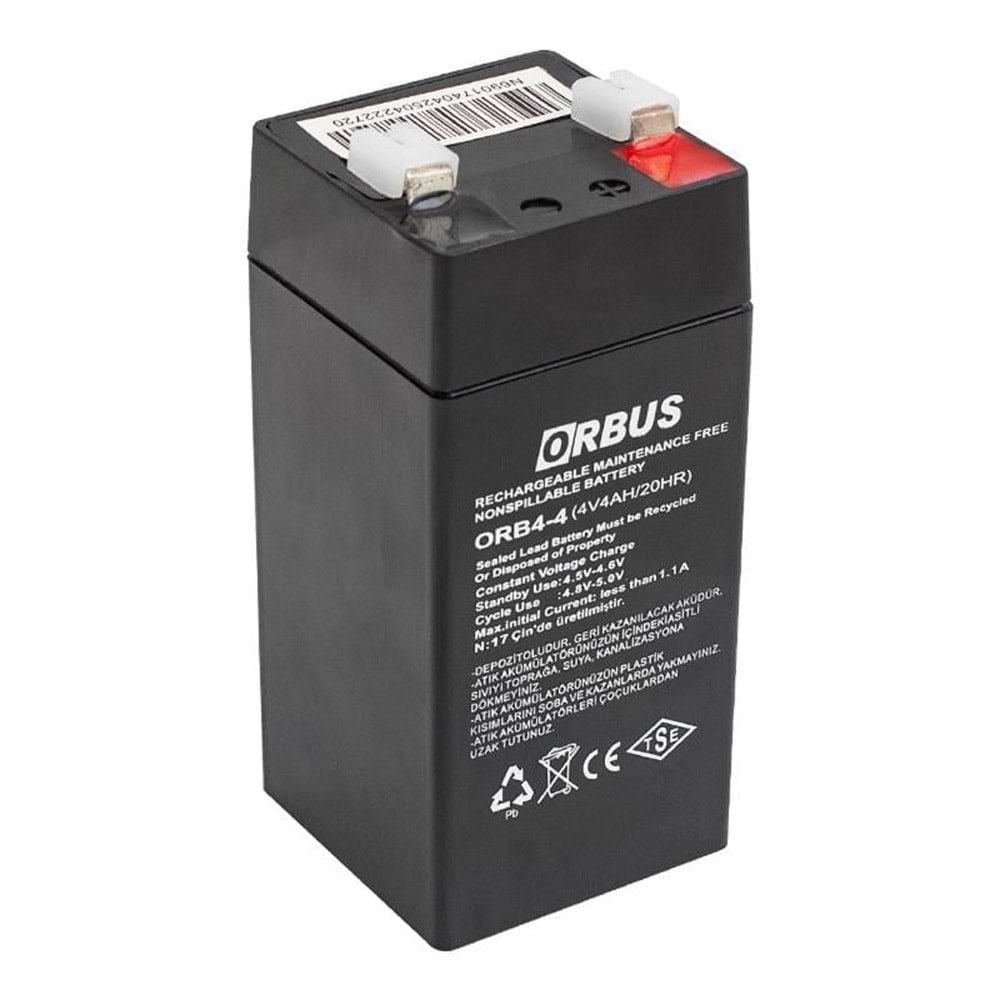 AKÜ 4V 4A DİK AKÜ (45X45X100MM)
