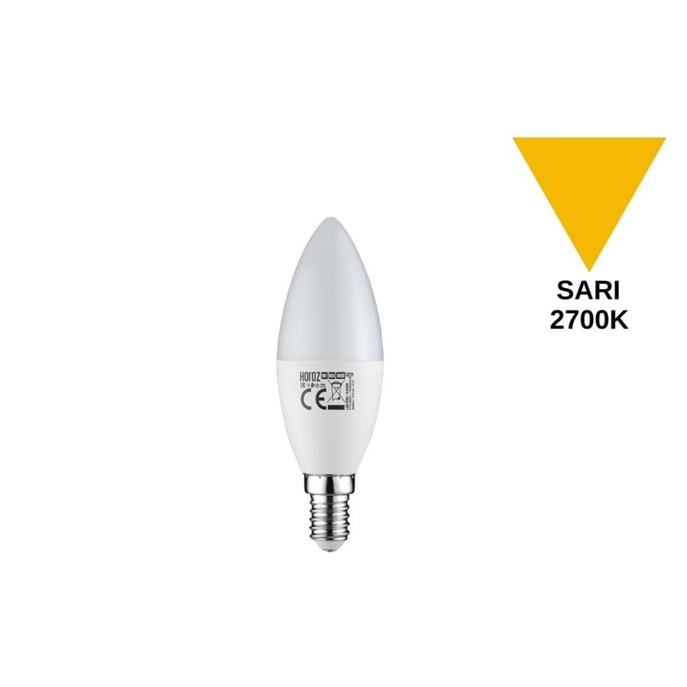 HOROZ ULTRA-8 8W E14 MUM SARI 2700K LED AMPUL
