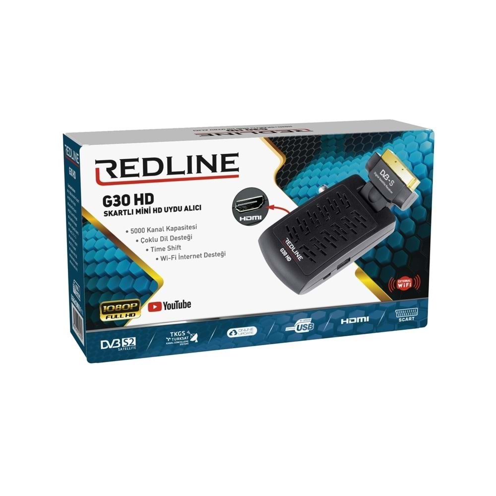 REDLİNE G-30 MİNİ SCART HD UYDU ALICI