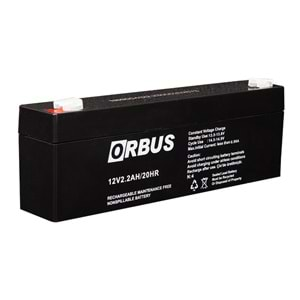 AKÜ 12 VOLT 2.3 AMPER/2.2 AMPER YATIK UZUN ATEX - ORBUS ( 178 X 34 X 60 MM )