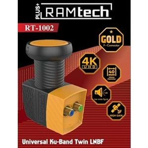 ÇİFTLİ LNB RAMTECH RT-1002 GOLD 0.1DB 4K