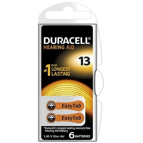 PIL KULAKLIK DURACELL NO 13 6 LI PAKET