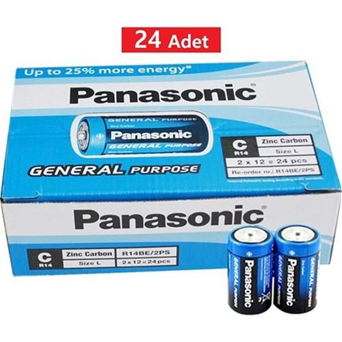 PANASONIC MANGANEZ ORTA C BOY 2 Li PİL PAKET