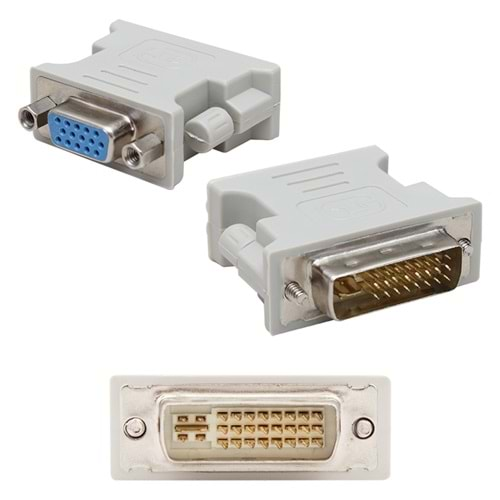 DVI TO VGA DÖNÜŞTÜRÜCÜ (DVI ERKEK VGA DİŞİ) DVI 24+5 PİN