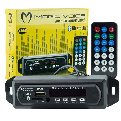 MAGICVOICE USB-400 BLUETOOTH/AUX USB/SD/MMC MİKROFONLU-KUMANDALI OTO TEYP ÇEVİRİCİ DİJİTAL PLAYER