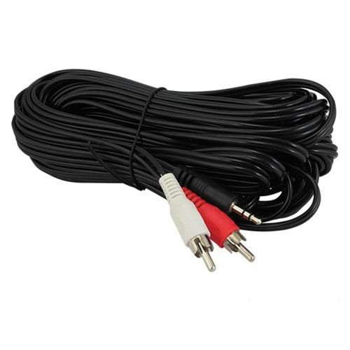 2RCA ERKEK + 3.5 MM STEREO ERKEK SES KABLOSU 5 METRE