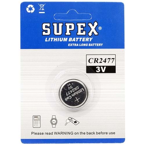 CR2477 3V LİTYUM PİL TEKLİ