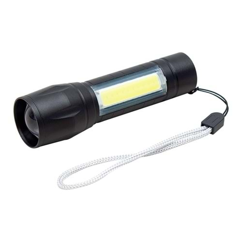 METAL FLASHLIGHT POWER LEDLİ ŞARJLI EL FENERİ