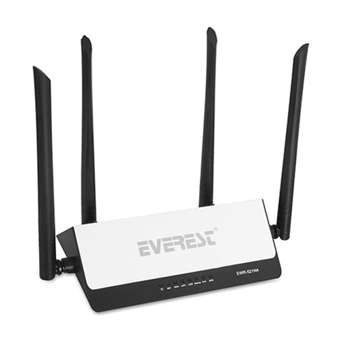 Everest Ewr-521N4 Smart (App Control) 300 Mbps Repeater+Access Point+Bridge Kablosuz Router