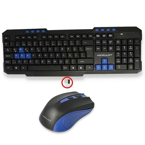 Konfulon Klavye Mouse Set W 100 Multimedya Klavye