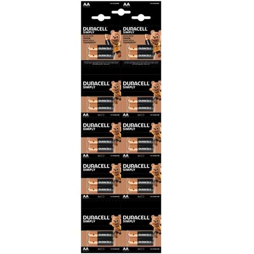 DURACELL ALKALİN AA KALEM PİL 20 Lİ KARTELA