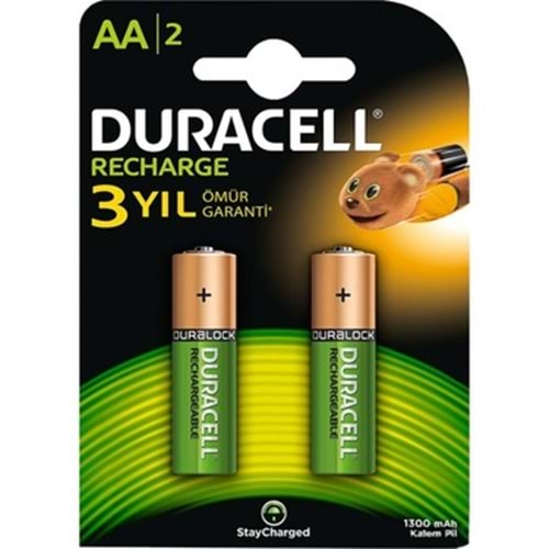 DURACELL ŞARJLI KALEM 1300 MA AA 2'Lİ PAKET