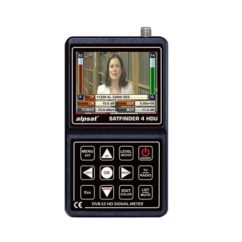 Alpsat Satfinder 4 HD Ultra 3.5'' LCD Ekranlı Uydu Bulucu