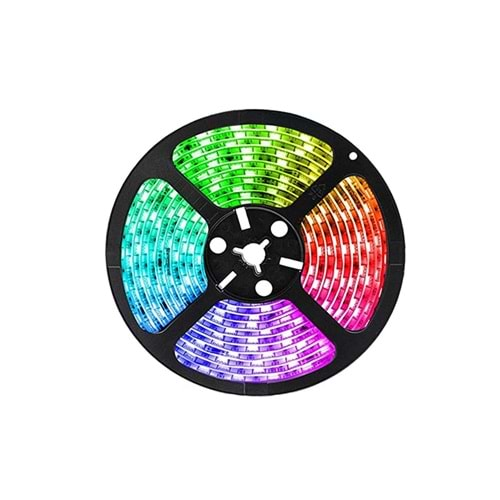 HOROZ ŞERİT LED İÇ MEKAN RGB SİLİKONSUZ 3 ÇİPLİ 5MT 40X40MM