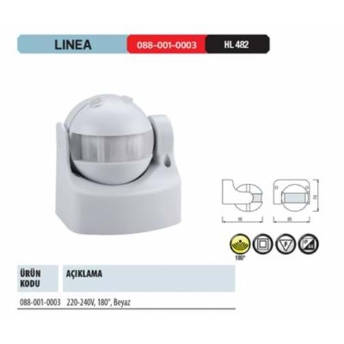 HOROZ LINEA 1000W BEYAZ HAREKET SENSÖRÜ