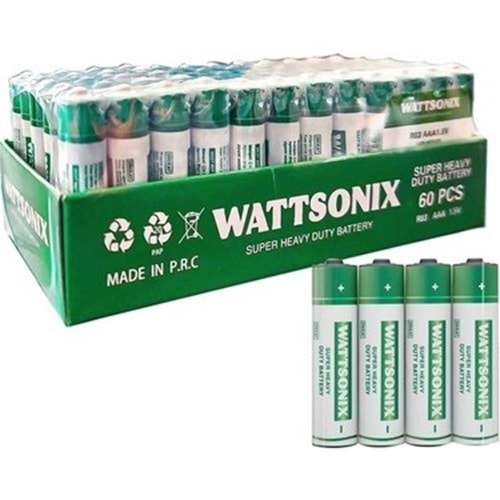 WATTSONİX İNCE KALEM PİL AAA 60 LI PAKET