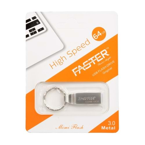 FASTER 64 GB METAL 3.0 FLASH BELLEK