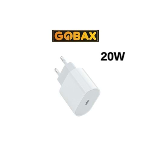 GOBAX GBX-06 3 AMPER 20W TYPE-C GİRİŞLİ USB BAŞLIK ADAPTÖR