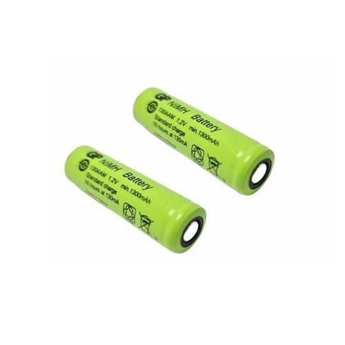 GP 130AAM 1.2V 1300 MAH DÜZ KAFA ŞARJLI KALEM PİL