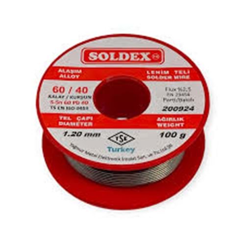 LEHİM TELİ 100 GR KALIN 1,2MM SOLDEX SN60 PB40
