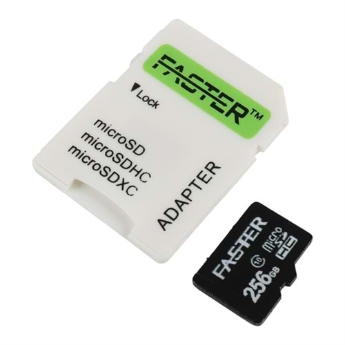 FASTER 256 GB UHS-I U1 SINIF 10 MİCRO SDHC HAFIZA KARTI
