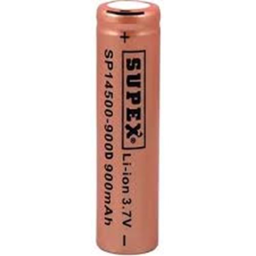 SUPEX 14500 3,7V 900MAH LİTYUM PİL BAŞLIKSIZ