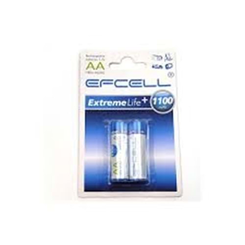 EFCELL 1100MAH AA ŞARJLI KALEM PİL 2Lİ PAKET