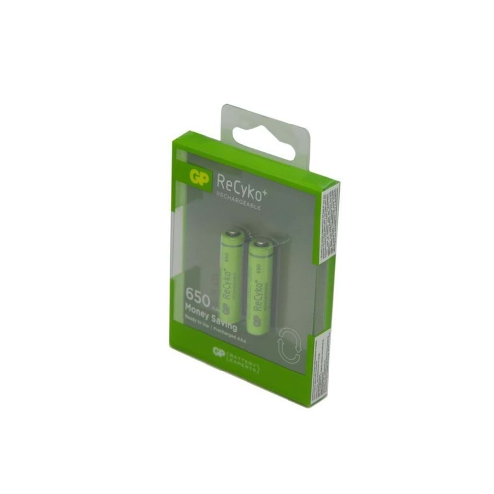 PİL Sarjlı AAA İNCE 650MAH (2 ADET) GP RECYKO