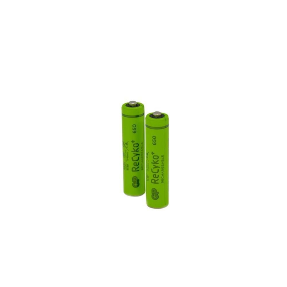 PİL Sarjlı AAA İNCE 650MAH (2 ADET) GP RECYKO