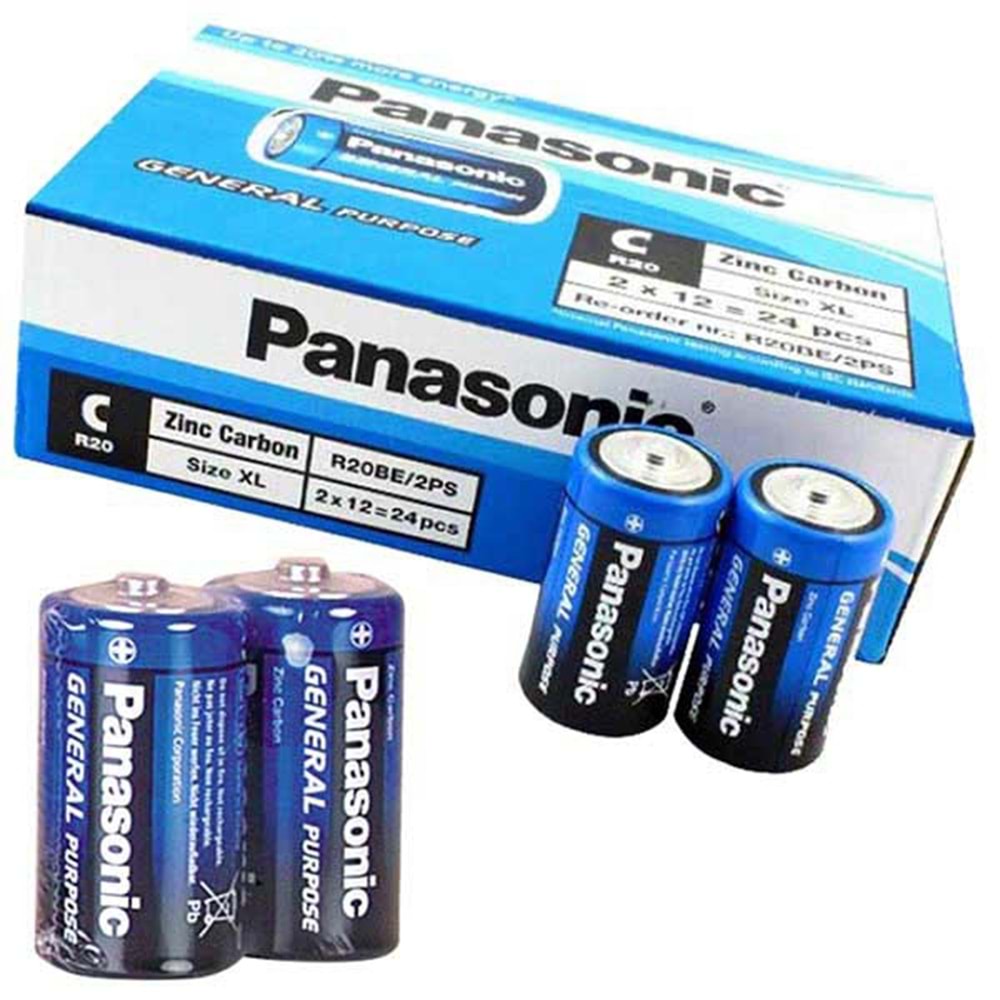PANASONIC MANGANEZ ORTA C BOY 2 Li PİL PAKET